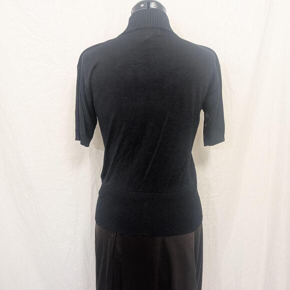 Vintage Evan-Picone 100% Silk Ribbed Mock-Turtleneck, Size L - Picture 3 of 8